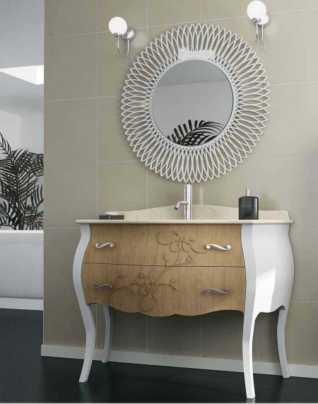 Italian Bathroom Fittings Solid Wood Gelso bicolor 120-s L 115 P 48 H 190 cm